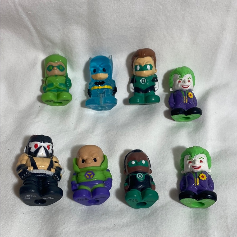 DC Comics Superhero and Villain Ooshies Pencil Topper  Figures Set of 8